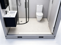Conteneur de salle de bain en panneaux sandwich préfabriqués, douche et toilettes séparées, écologique, durable, installation rapide pour camping, hôtel