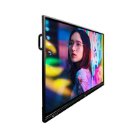 Panneau intelligent multi-tactile connecté 4K, écran 65/75/86 pouces, verre Anti-éblouissement, panneau plat interactif Android/PC
