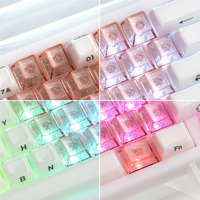Kit de touches de clavier XVX Fizz Kit, profil Cherry, plastique, 21 touches, anglais, personnalisé, DIY, mignon, touches de clavier personnalisées, cristaux de gelée mélangés