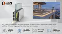 Kit de balustrade en verre sans cadre pour balcon extérieur, système de main courante en aluminium à profil en U, taille personnalisée, anti-rouille et résistant aux intempéries