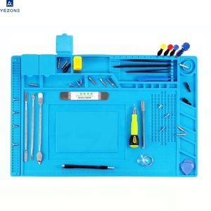 Outils de travail de tapis de soudure <span class=keywords><strong>d</strong></span>'isolation thermique ESD Kit <span class=keywords><strong>d</strong></span>'outils de réparation de montre de téléphone <span class=keywords><strong>d</strong></span>'ordinateur Plate-forme de montre <span class=keywords><strong>d</strong></span>'entretien de tampon de réparation de travail - Product Image 1