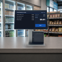 Mesin POS Meja 15.6 Inci Layar Pelanggan Restoran Toko Ritel Supermarket Kasir Windows 10