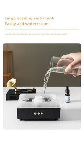 Best Gift Portable Quiet Humidifiers Cool Mist Humidifiers for Bedroom Desktop Ultrasonic Air Humidifier aromatherapy diffuser - Product Image 3