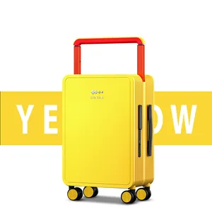 Дорожный чемодан с напечатанным на ПК логотипом, багаж с замком TSA и широкая тележка, 2020 г.