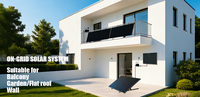Supports de montage solaire à 2 panneaux pour balcon, système de fixation pour matériaux, inclinaison réglable de 10 à 30 degrés, garantie 15 ans, installation facile