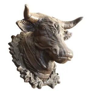 Rustieke Gietijzeren Antieke Ox Bull Muur Decoratie