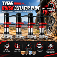 Valve de dégonflage rapide pour pneus tout-terrain 4x4 en alliage d'aluminium 73,5 mm, outil de décompression pour SUV et camion, compatible avec les pneus tubeless