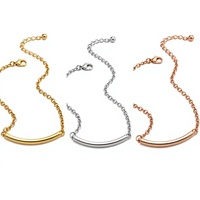 Bracelet à maillons en chaîne en forme d'arc, couleur or rose, bijoux de mode personnalisés
