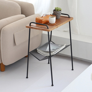 Mesa de centro pequeña minimalista para sala de estar, estilo de lujo ligero para apartamentos pequeños, mesa auxiliar de hierro forjado para sofá, Instagram - Product Image 1