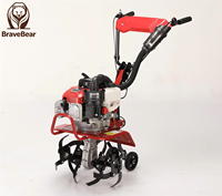 Motoculteur portatif BraveBear 2,5 kW 4 temps 149 cm³ Largeur de travail 38 cm Profondeur de travail 10-25 cm 3600 tr/min 1,5 L
