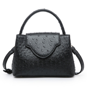 럭셔리 여성 타조 피부 핸드백 파이썬 패턴 토트 백 패션 여성 클래식 타조 가죽 클러치 백 레이디 - Product Image 3