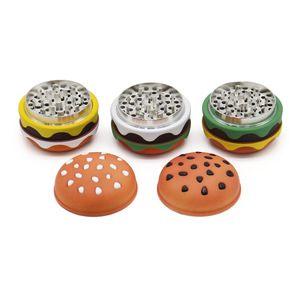 Direkt vom Hersteller 2025 Kreativer Zinklegierung-Kräutermühle in Hamburger-Form Manueller Kräuter-Zerkleinerer - Trockene Kräutermühle - Product Image 4