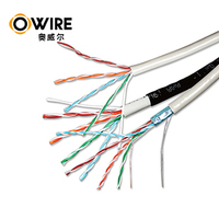 Cable Ethernet UTP Cat5e de Doble Revestimiento OWIRE 4P para Interiores/Exteriores, Conductor de Cobre, 305m de Longitud, Conector RJ45