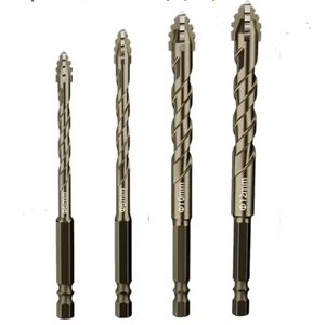 Four-Edged Serrations <b>Drill</b> <b>Bit</b> <b>Set</b> Drilling Tools for Glass <b>Tile</b> and Concrete 6/8/10/12mm Multifunction <b>Drill</b> <b>Bit</b> <b>Set</b> Tools - Product Image 6