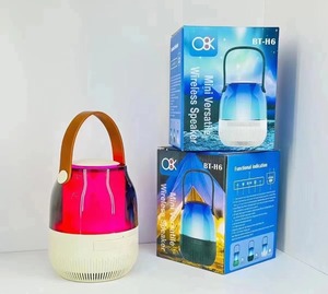 Mini Portable <b>Speaker</b> LED Light <b>Wireless</b> Microphone Karaoke Audio <b>Speaker</b> for Indoor Camping - Product Image 3