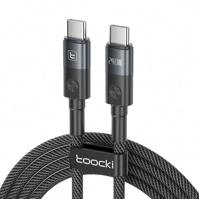 Toocki 240W Ultra Fast Charging Cable with E-Marker Chip USB-C to USB-C Cord for High-Power Laptops and Mobile Devices Power