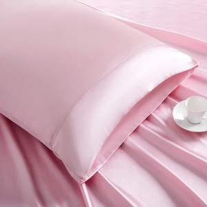 Juego de Sábanas de Satén Abp Collection, Queen, 4 Piezas, Antiarrugas, Sábana Ajustable con Bolsillo Profundo, Rosa - Product Image 3