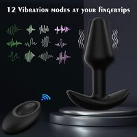 Culotte avec plug anal télécommandé et 12 modes de vibration, jouet anal pour hommes