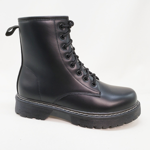 Venta al por mayor de alta calidad de las mujeres botas de combate planos de cuero de la pu de tobillo mujer Botines - Product Image 1