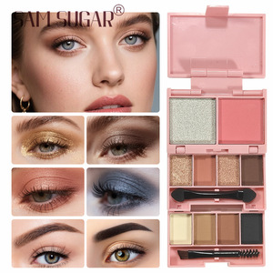 Palette de fards <span class=keywords><strong>à</strong></span> paupières portable et pliable Summer10 Colors, pailletée, nacrée, waterproof, mate, délicate, style Ins - Product Image 6