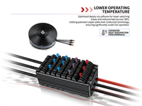 Contrôleur de vitesse de moteur sans balais BLDC de qualité industrielle ESC UH120 V2 12-28S LiPo 120A Max pour les loisirs de radiocommande