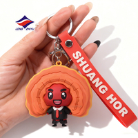 Longzhiyu, fabricant de porte-clés depuis 20 ans, porte-clés personnalisé avec logo d'entreprise, porte-clés en caoutchouc PVC souple 3D, porte-clés de dessin animé