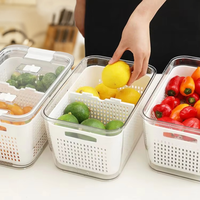 Boîtes de Rangement en Plastique pour Réfrigérateur, Organiseurs Transparents pour Garde-Manger et Armoire de Cuisine