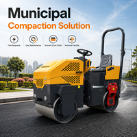 Rouleau compresseur routier 1 tonne en stock, livraison rapide, rouleau à pneus d'occasion 1 tonne pour les industries de la construction