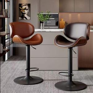 D Modern Luxury Leather Counter Height Rotating High <b>Stool</b> Suitable for Bars, Kitchens, and Restaurants - Product Image 6