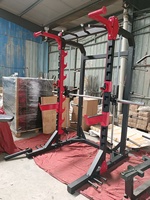 Smith Machine Squat Rack Équipement de gymnastique commercial Double fonction Power Rack pour l'entraînement complet de la force