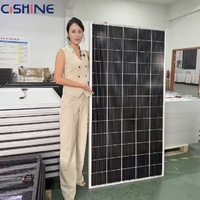 Panneau solaire monocristallin Cishine petit format 12V 24V 36V personnalisé 50W 100W 150W 200W 250W 300W pas cher