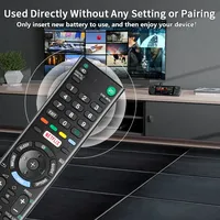 Control Remoto de Repuesto RMT-TX201P para TV Sony con Botón de Netflix, Compatible con KDL-32W600D, KDL-40W650D, KDL-48W650D, KDL-49W750D