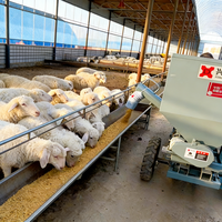 Chariot d'alimentation électrique antidérapant pour moutons, conception de sécurité pour sols de grange mouillés, matériel d'élevage