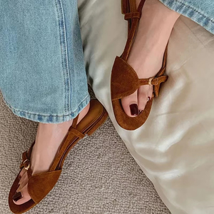 Sandalias Planas de Estilo Bohemio con Punta Abierta para Mujer, Ligeras, Antideslizantes, Casuales de Verano, para Vacaciones en la Playa - Product Image 3