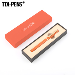 TTX personalizado mate negro lujo naranja Oficina firma Metal rodillo bolígrafos pluma personalizada para empresa - Product Image 2