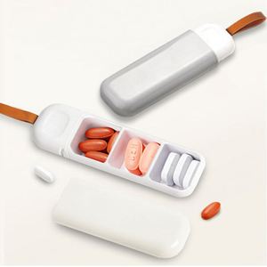 Wholesale Portable Medicine Vitamin Holder Container Travel Pill Organizer Moisture Proof Pill <b>Box</b> for Pocket Daily Pill Case - Product Image 3