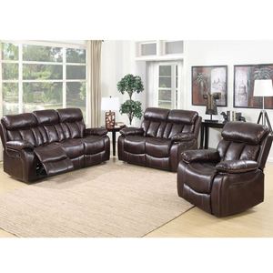 Sofá Reclinable de Cuero en Forma de L, 7 Plazas, Negro, Ajustable Eléctricamente, Gran Venta en China - Product Image 3