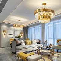 Magnifique Lustre de Plafond en Cristal de Fer Doré, Lustre Suspendu Luxe Lampe Pendentif en Cristal pour Hôtel
