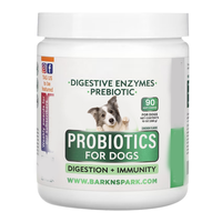 En stock : Probiotique premium pour chiens avec enzymes digestives pour la santé intestinale, soulage les gaz et la diarrhée, et soutient l'immunité