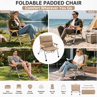 Chaise de camping pliable avec cadre en alliage d'aluminium et tissu Oxford, design moderne, pliable et légère pour la randonnée et la plage