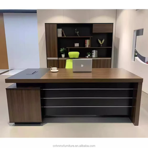 Muebles de Oficina Modernos de Lujo, Escritorio Ejecutivo en Forma de L para Gerentes y Directores, Mesa de Oficina de Madera - Product Image 2