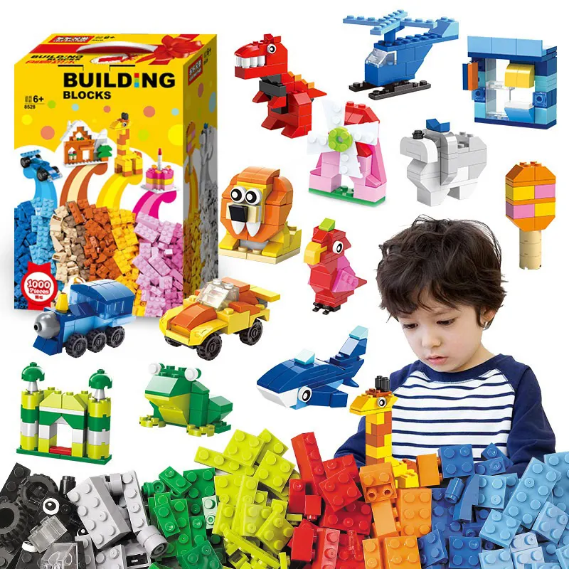1000PCS Bricks diy model car dinosaur craft accessories building blocks Sets educational toys for kids learning toys