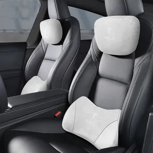 Tesla modeli Y boyun yastık araba kafalık yastık ayarlanabilir kayış bellek köpük ve nefes çıkarılabilir kapak ile sürüş için
