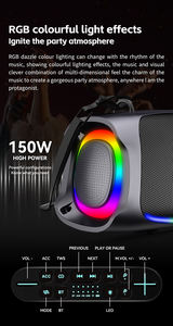 ลำโพงบลูทูธขนาดเล็กพกพาสะดวก พร้อมหูหิ้ว น้ำหนักเบา เหมาะสำหรับการเดินทางและใช้งานในสำนักงาน - Product Image 4