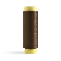 Filament de polyester DTY 100% 150D/300D TBR, couleur vive, toutes les couleurs par teinture en masse pour le tissage