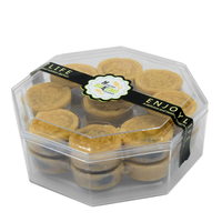 Petite boîte à biscuits transparente cylindrique boîte d'emballage de pâtisserie boîte moulée par injection en acrylique PS boîte à biscuits en plastique