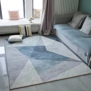 Expédition rapide tapis de stock 100% polyester tapis moderne design géométrique tapis de salon