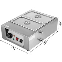 Machine à fondre le chocolat électrique commerciale à deux réservoirs 220V, nouvelle, portable, haute efficacité, avec isolation thermique