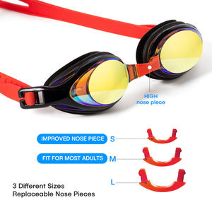 Gafas de Natación de Carreras Multicolores con Diseño Antivaho e Impermeable, Correa de Silicona Ajustable - Product Image 6