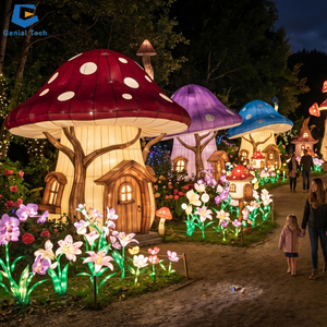 Parc d'illuminations saisonnières d'hiver, spectacle de lanternes forêt champignonée fantastique, solution d'éclairage tout-en-un pour les zoos et les attractions nocturnes - Product Image 5